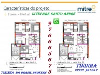 Livepark Santo André Plantas 3 Dorms 75m²