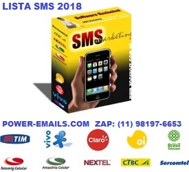 LISTA TELEFONES CELULARES SMS 2018