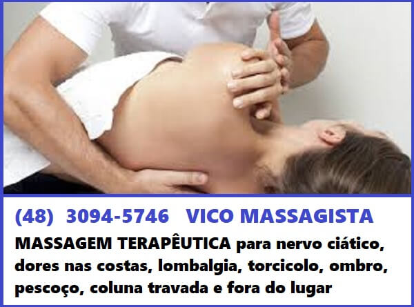 Vico Massagista e Quiropraxia em São José SC de segunda a sábado com hora marcada - Massagem Terapêutica, Massoterapia, Ventosa-Terapia, Shiatsu, Do-In e Reflexologia