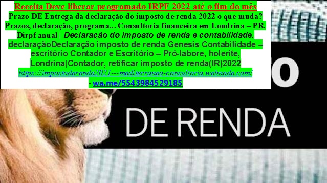 IMPOSTO DE RENDA 2022 - 02
