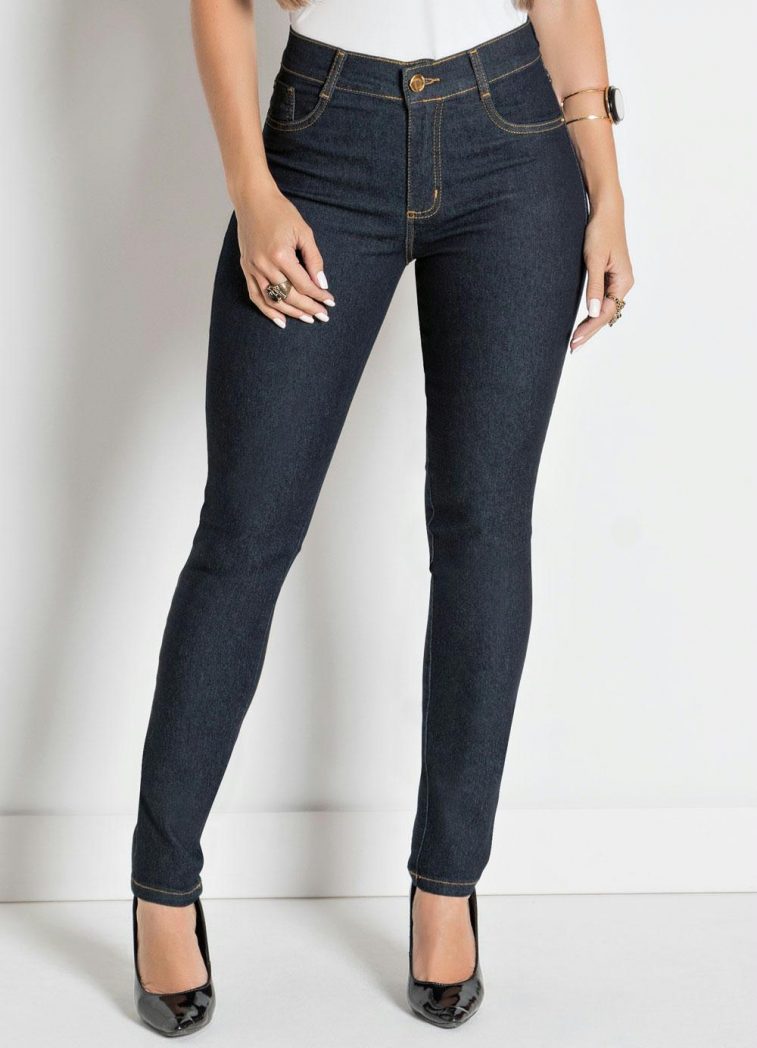 CALÇA JEANS FEMININA AZUL ESCURO